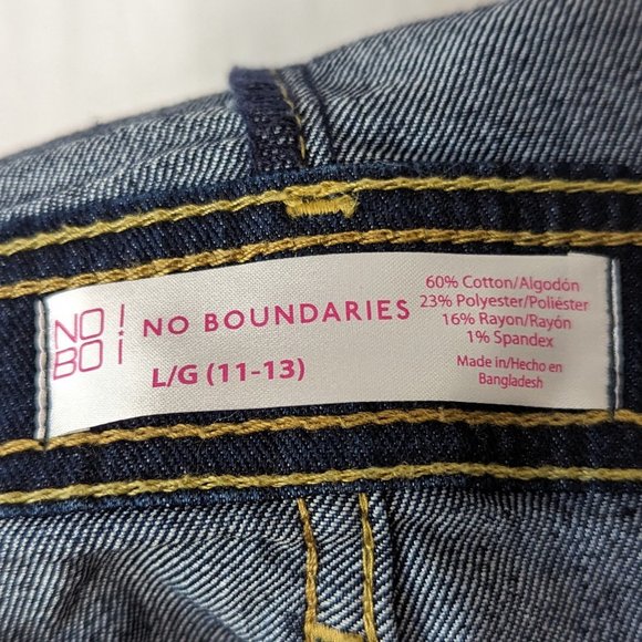 No Boundaries Denim Overalls Juniors Size Large - Picture 11 of 12